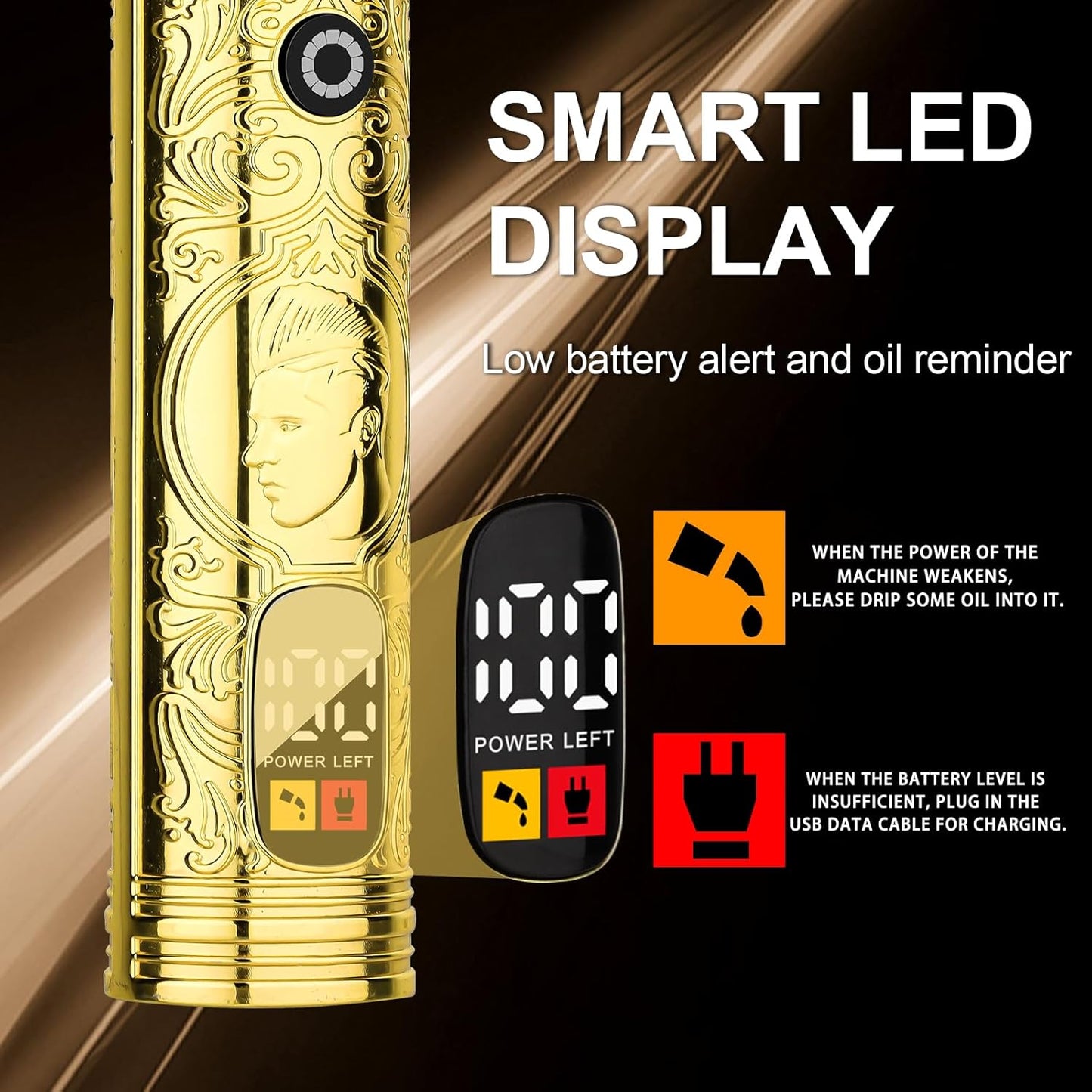 Beard Trimmer for Men, Portable 6 in 1 Hair Clippers,Waterproof Cordless Hair Clipper,Mens Grooming Kit for Mustache Facial Hair, Rechargeable Beard Trimmer Kit, Gifts for Men(Gold)