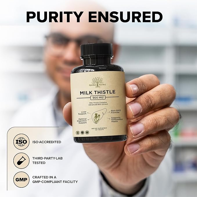 Premium Milk Thistle 900MG Liver & 120 Tablets