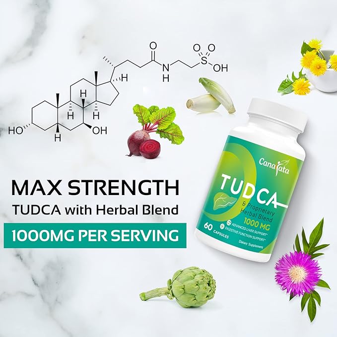 TUDCA Liver Support Supplements 1000mg 60 Vegan