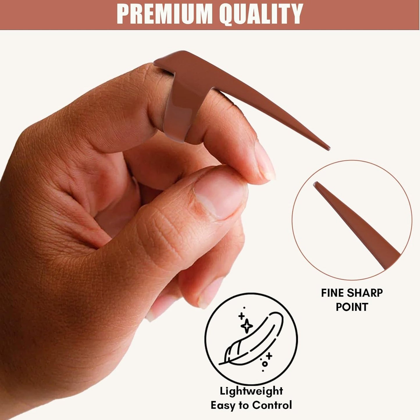 My Hair Tools 2PCS Pro Hair Parting & Sectioning Rings - Stainless Steel Finger Quick Braiding Pick Tool for Precise Styling & Installation of Human Hair Extensions Lightweight Hair Separating Tool