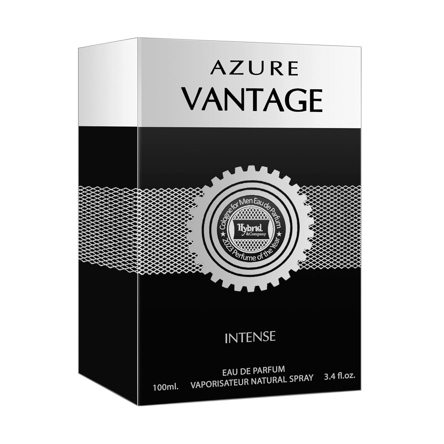 Hybrid & Company Azure Vantage Intense For Men Pour Homme Eau De Toilette Natural Spray 3.4FL.OZ