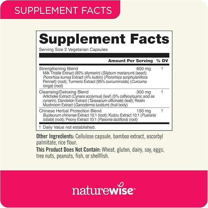 NatureWise Liver Detox Cleanse Supplement (60 (120 Veg