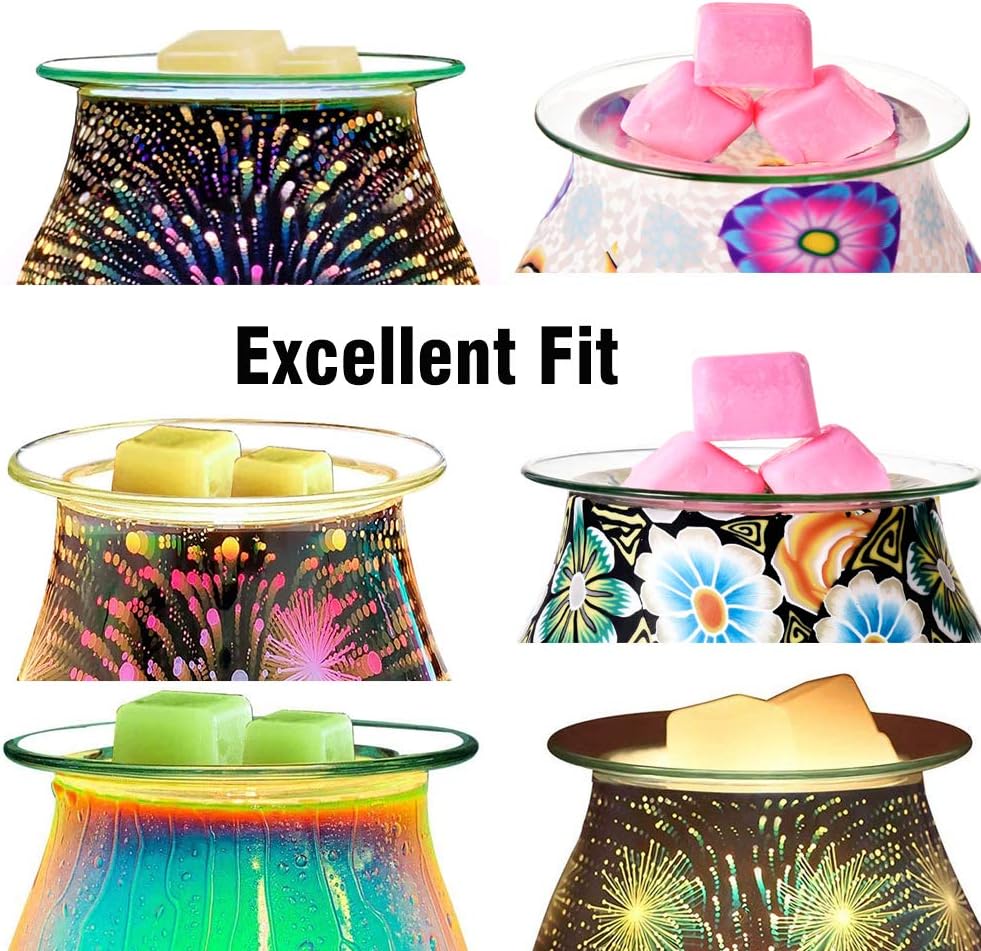 Corleone Replacement Wax Warmer Dish Oil Warmer Dish Round Glass Candle Wamer Bowl Plate Wax Tray for Scented Wax Aroma Therapy Lamp Electric Lamps Tart Warmers Wax Melter Wax Burner (2Pcs)