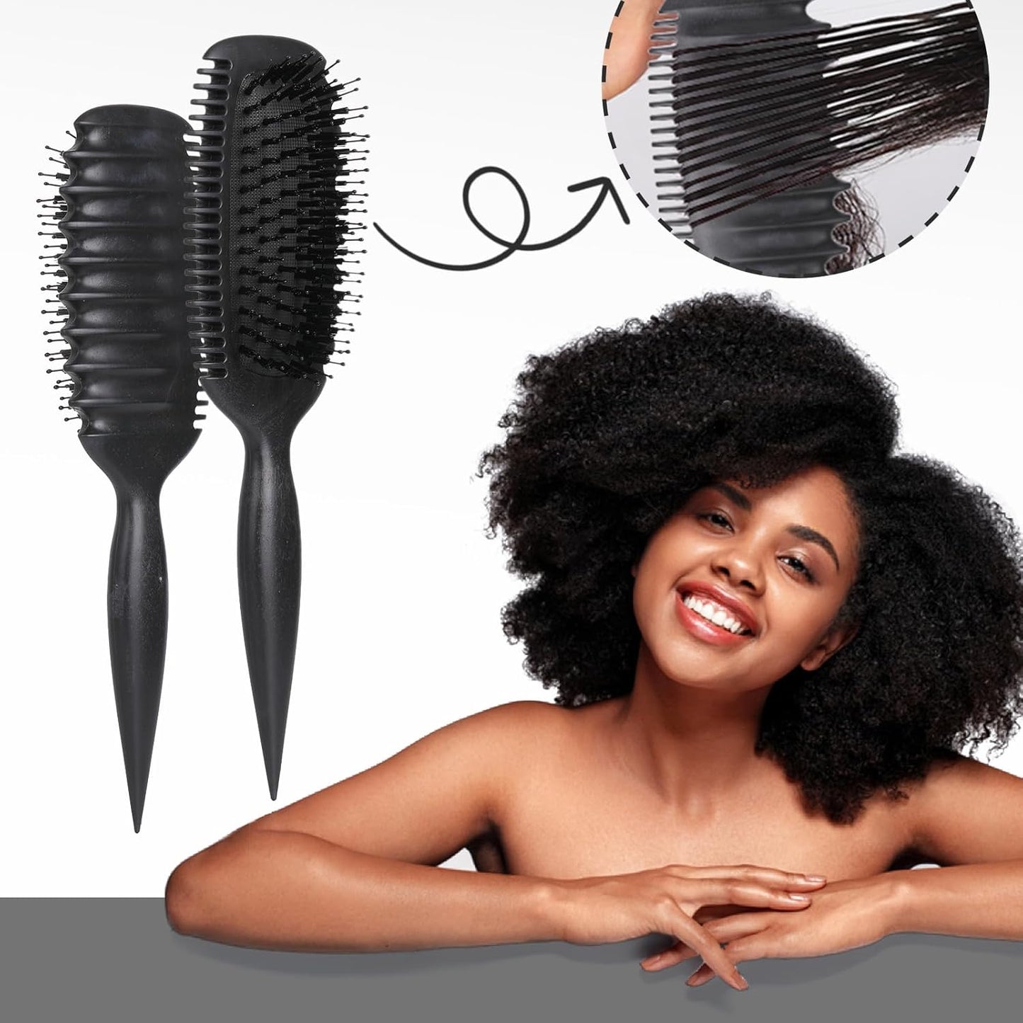 Candy Brush Curl Defining Hair Brush for Effortlessly Detangling Shaping and Styling Curls, Curl Brushes with EdgeLift for All Wet or Dry Hair Types for Women and Girl, Reduce Pulling and Frizzing