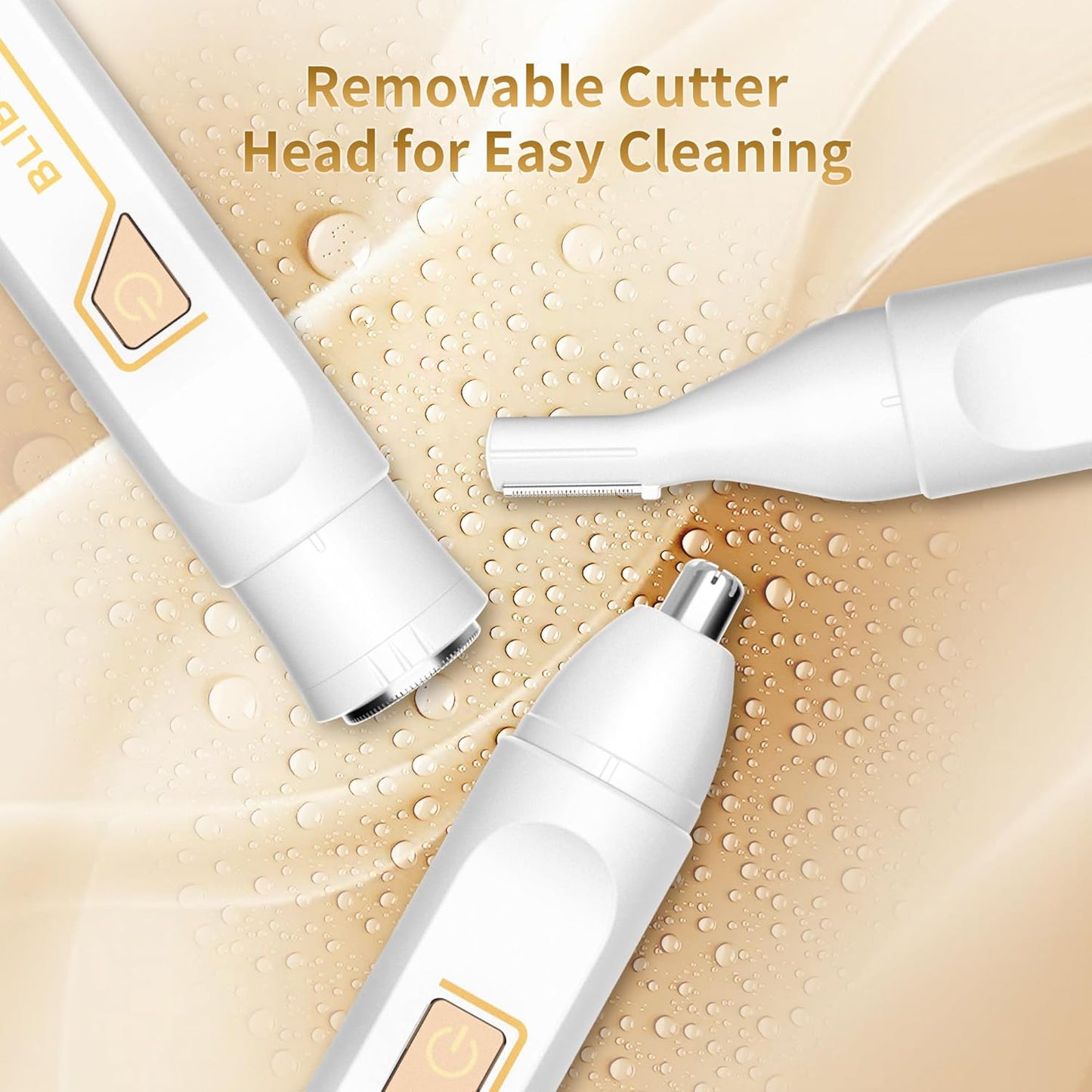 Nose Hair Trimmer for Women, 2025 Professional Painless USB Rechargeable Eyebrow Trimmer, Ear and Nose Hair Trimmer for Men Women, Facial Hair Remover with Powerful Motor, White