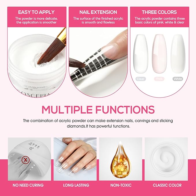 Acrylic Nail Kit for Beginners Nail Kit Acrylic Set and 16 pcs Cuticle Oil Pens