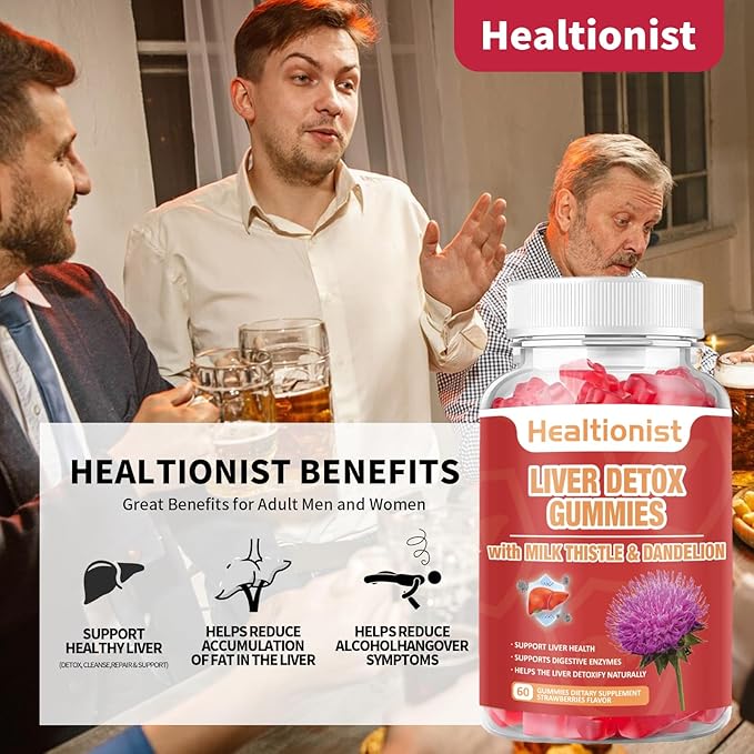 Milk Thistle Gummies for Liver Cleanse, 60 Vegan