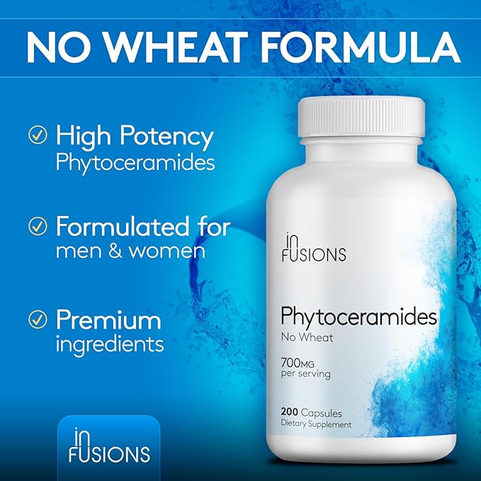 Phytoceramides 200 Capsules Skin Repair Rejuvenation Anti-Aging Support Plant-derived Ceramides 700mg Gluten Free Non-GMO (2)