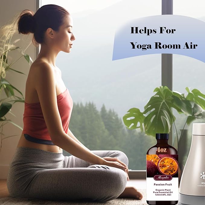 Passion Fruit Essential Oil - Passion Fruit Oil 4 Fl Oz & Roll On 10ML Essential Oil Set for Aroma Diffuser Humidifier Home Fragrance Bath SPA Cleaning Massage
