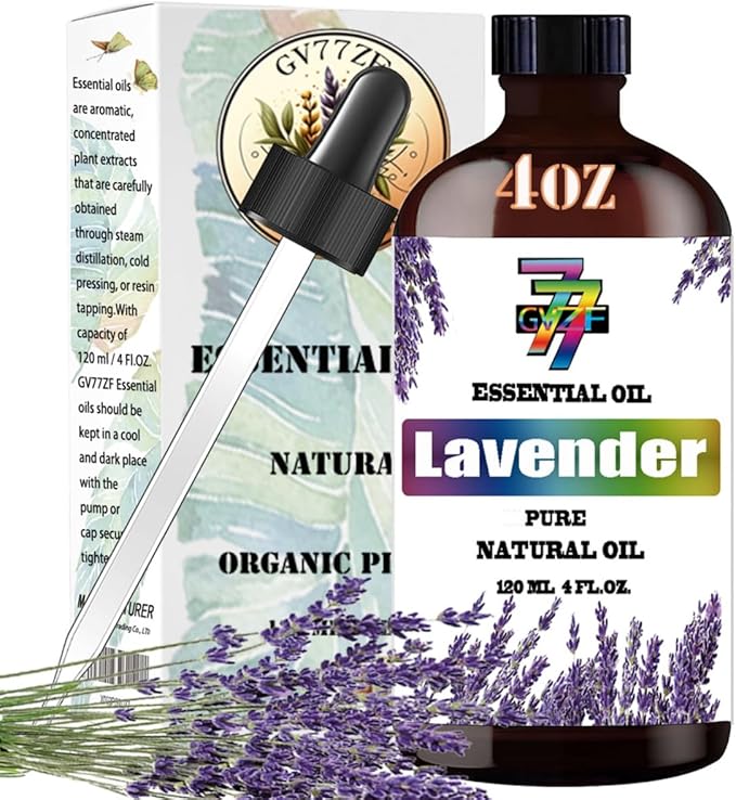 Lavender Essential Oil (4 oz) β 100% Pure Fragrance Oil for Diffusers, Humidifiers, Aromatherapy, Relaxation, Bath, Massage, Candles, Soap Making, DIY, Home Cleaning, Gifts β Gentle Floral Fragrance