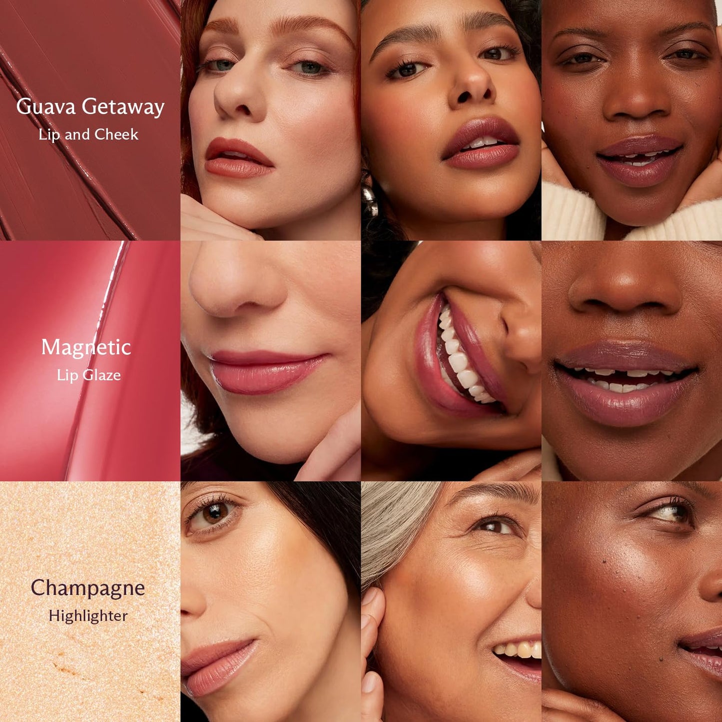 Subtl Staks 6-in-1 Stackable Travel Makeup Kit by Subtl Beauty - New Lip Glaze, Eyeshadow, Highlighter, Lip + Cheek, Blush, Shine Control - Includes Mirror & Brush - Compact Makeup for On the Go