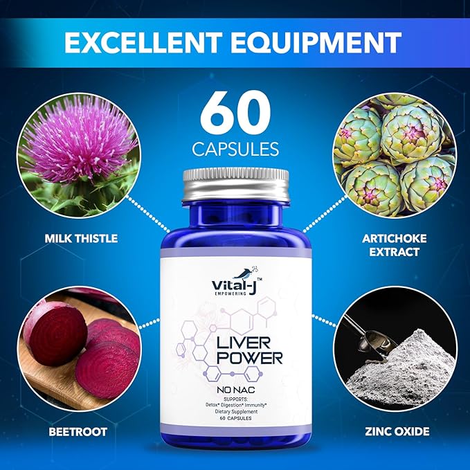 21-in-1 Liver Support Supplement, Liver Cleanse 60 Capsules