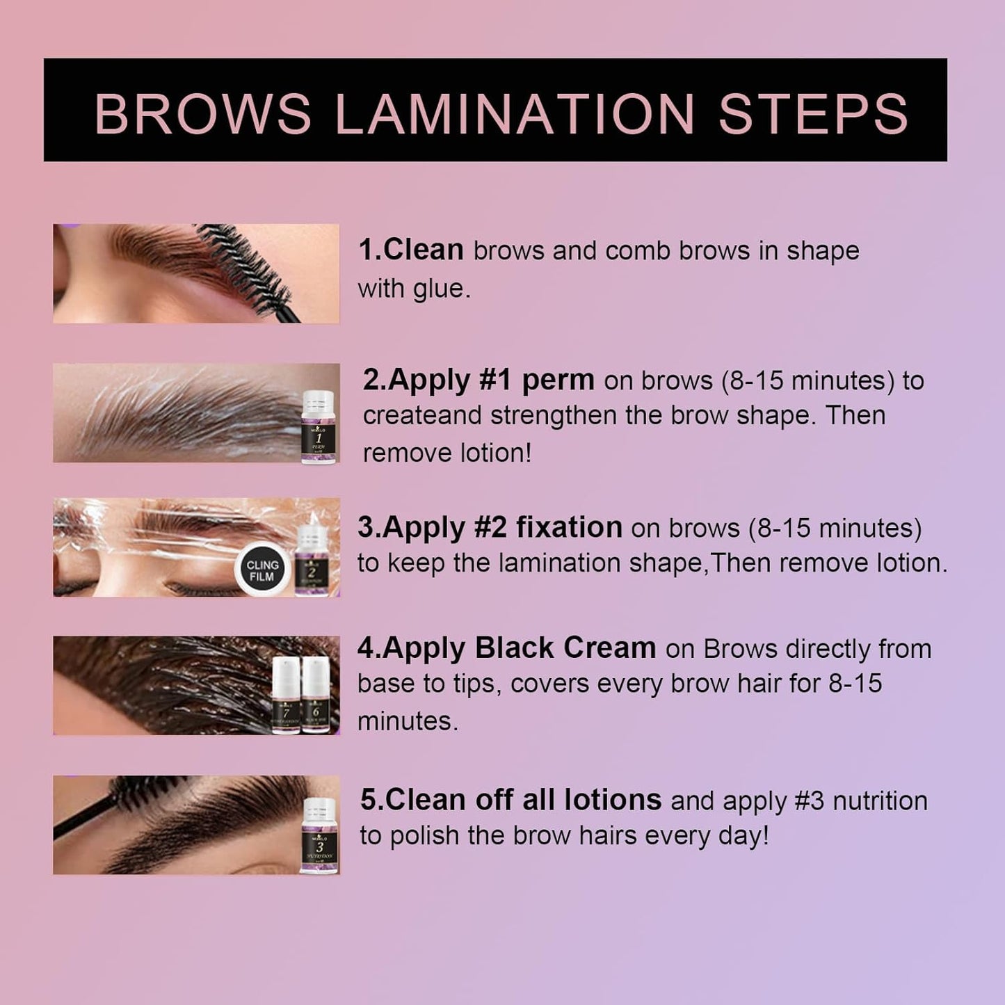 Lash Lift Kit & Brow Lamination Kit, Eyebrow Lamination & Eyelash Lift Kit, Eyelash Perm Kit, Professional Eyelash Lifting Kit, for Beginners, DIY at Home