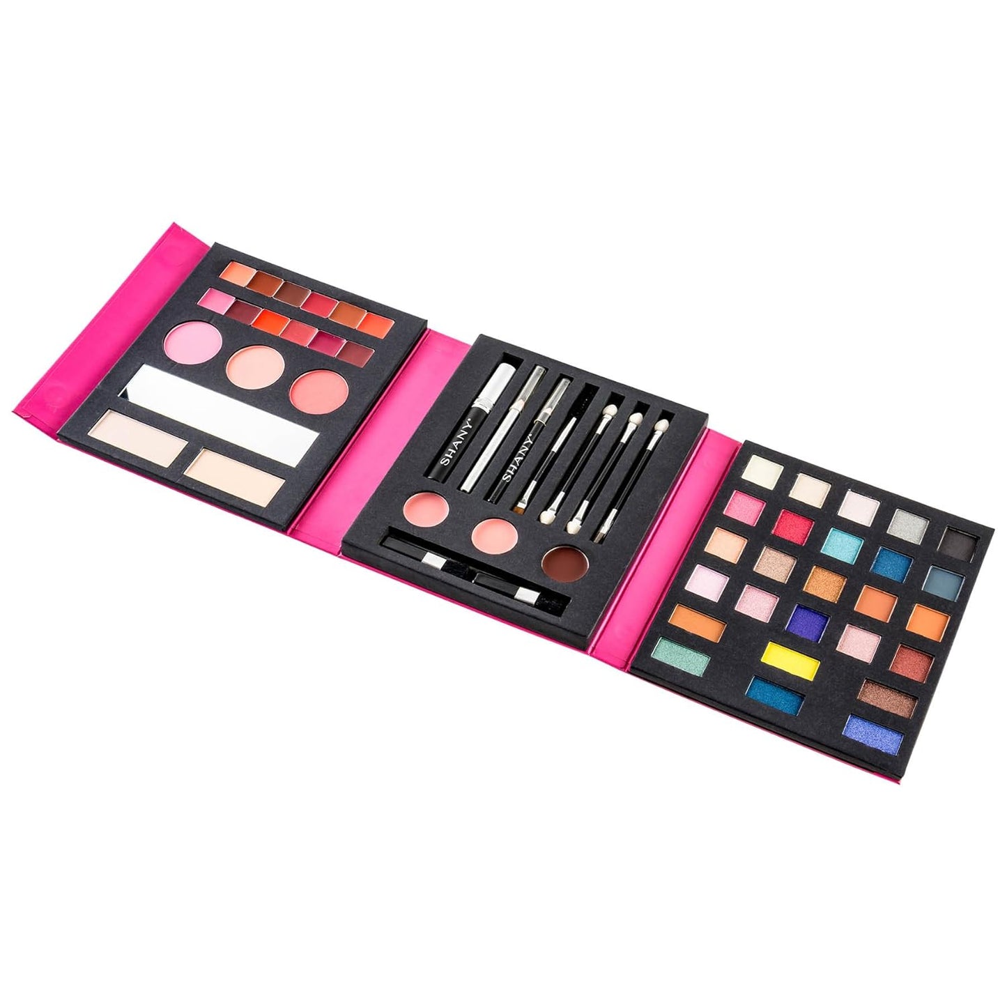SHANY Original Beauty Book Makeup Set All in one Travel Make up Kit - 35 Colors Eyeshadow, Eye brow, blushes, powder palette, Lip Colors, Eyeliner pens & Cosmetics Mirror - Gift Set