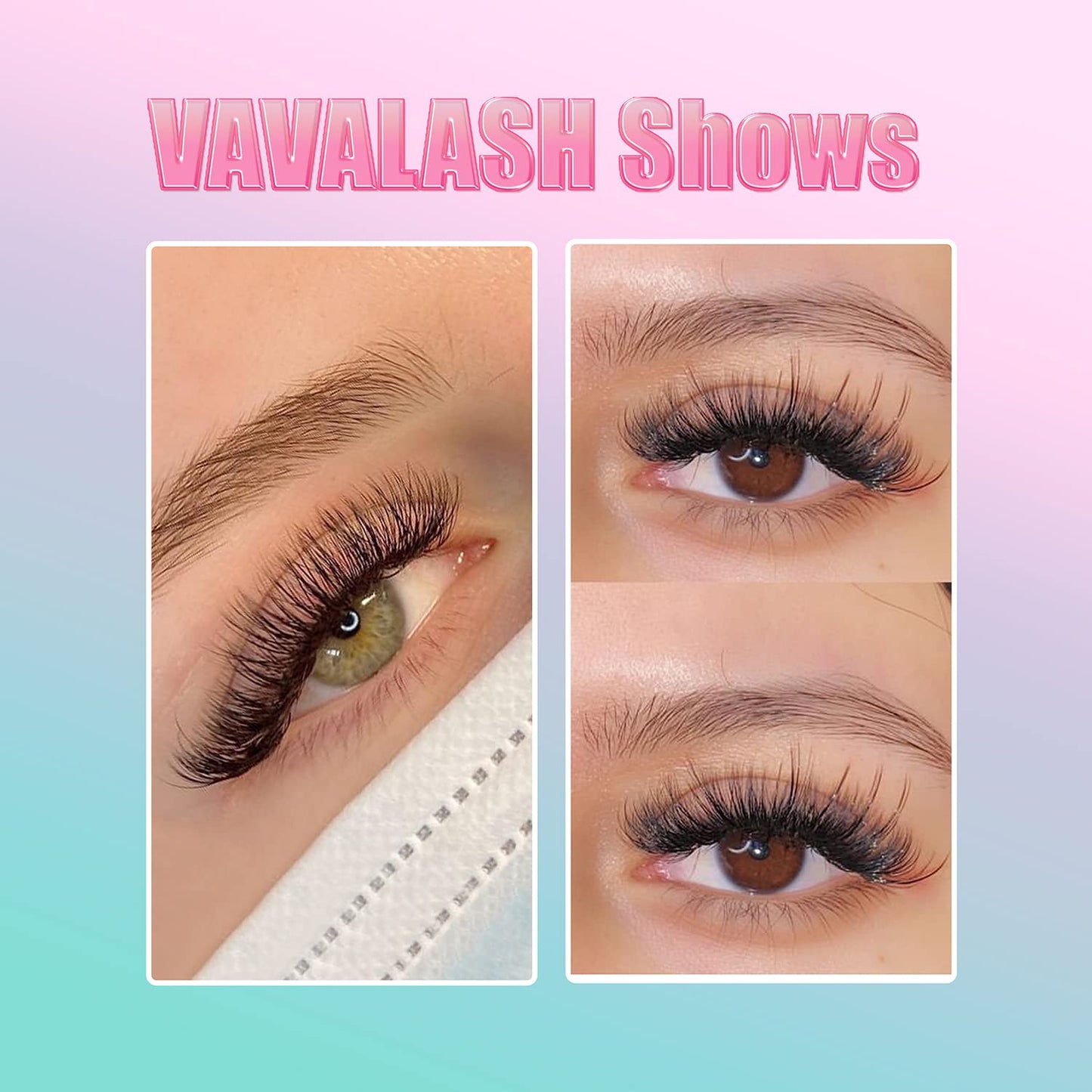 Russian Volume Lash Extensions - 3D, 4D, 5D, 6D, 8D, 9D, 10D Thickness 0.07/0.1 C/D Curl Eyelashes Heat Bonded Premade Fans Middle & Long Stem Supplies (Middle Stem 8D-0.07-D-8-15mm)