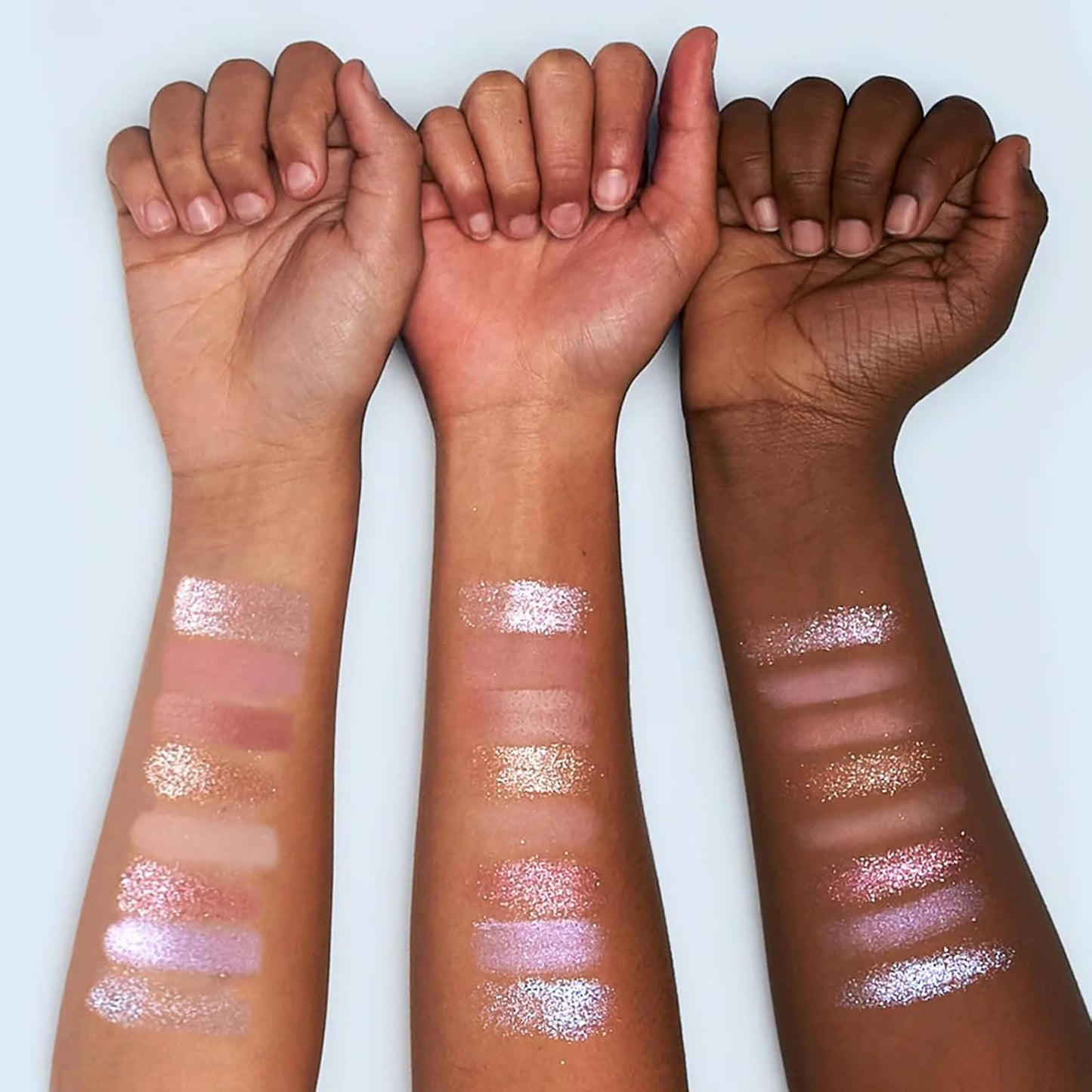 Petite ’N Pretty 9021 Glow! Eye & Cheek Makeup Palette for Kids, Tweens and Teens -3-in-1 Makeup Palette of Blush, Eyeshadow, and Highlighter, Non-Toxic, Made in USA