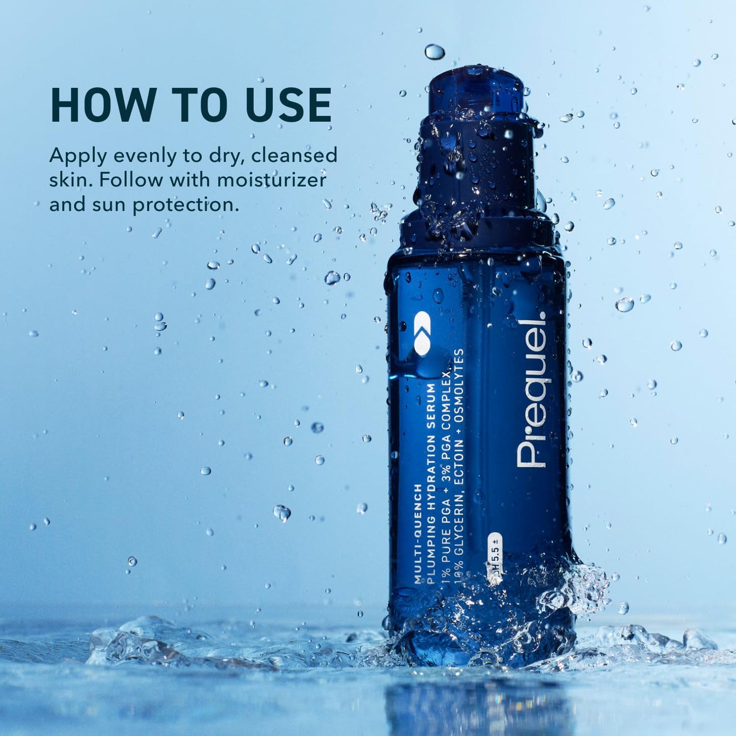 Prequel Skin Multi-Quench Plumping Hydration Serum for Face. Intensive Hydrating Facial Serum for Women with PGA Complex and Moisture-Binders. Deep Moisturizing for Dry and Sensitive Skin, 1.7oz