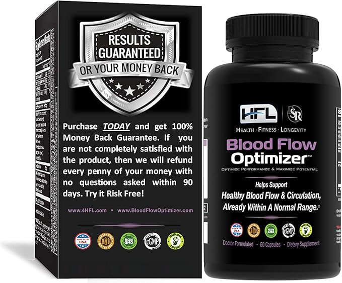 HFL Blood Flow Optimizerโข by Dr. Sam Robbins | Healthy Blood Flow Circulation, Arterial Strength & Vascular Function