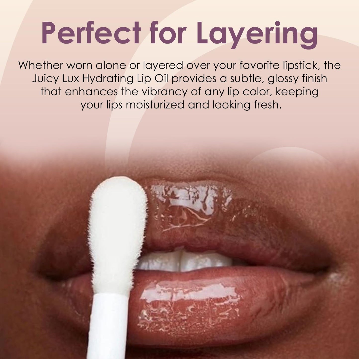 BEAUTY SPF 30 Juicy Lux Hydrating Lip Oil, Deeply Nourishing Lip Oil with Hyaluronic Acid, Coconut Oil, Argan Oil, Shea Butter and Vitamin E, Non-Sticky, SPF Protection Lip Care (Glass)