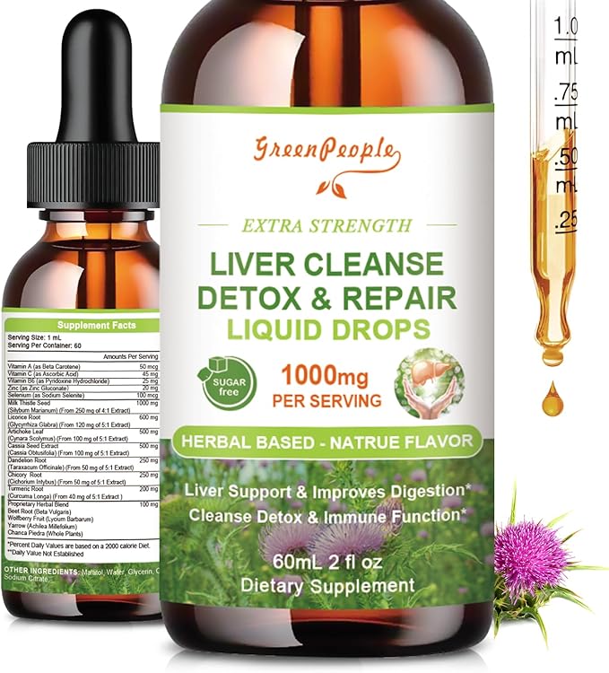Liver Cleanse Detox & Repair Liquid 2Fl Oz 60 Days (1 Pack)