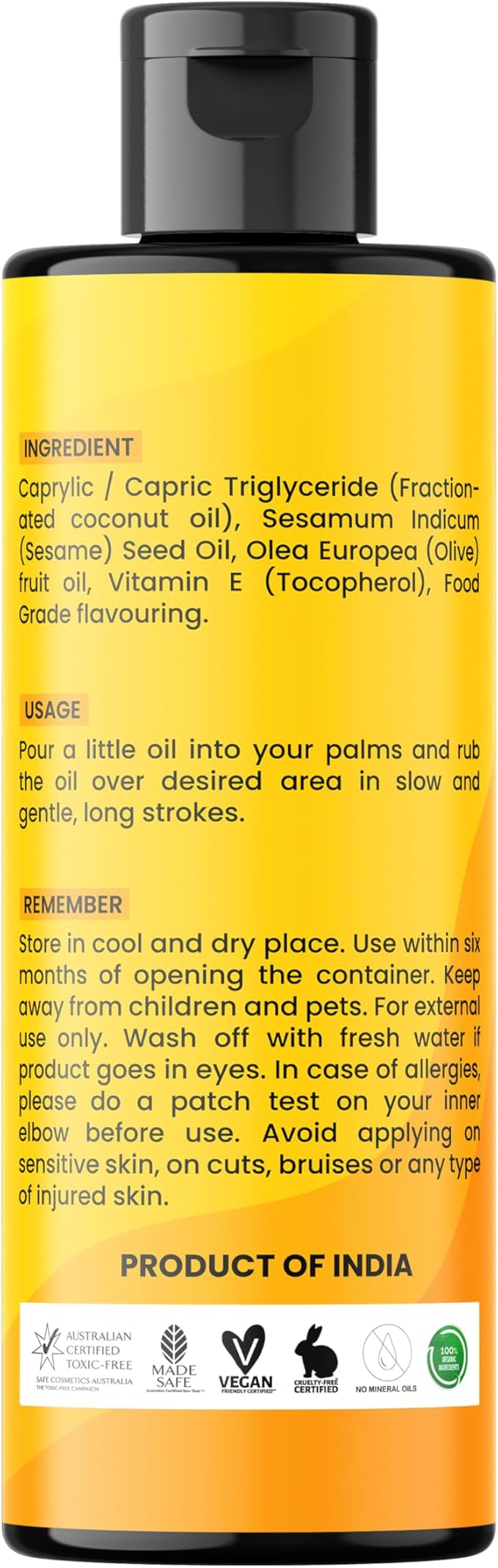 Dude's Love Luscious Pina Lambada Massage Oil - Natural Pleasant Aroma, for Men & Women, Nourishing & Moisturizing - 100 ML (3.38 Fl Oz)