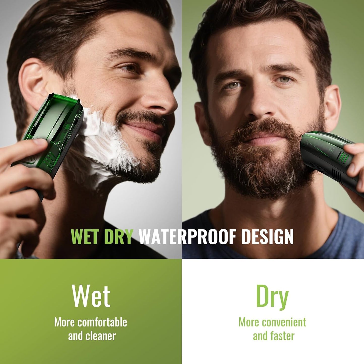 Premium Beard Trimmer for Men, Men's Vacuum Electric Shaver Kit, 20 Levels Adjustable, Wet/Dry Shaver, Upgraded Stainless Steel Ceramic Blade Heads for Precision Facial Hair, Christmas Gifts for Men