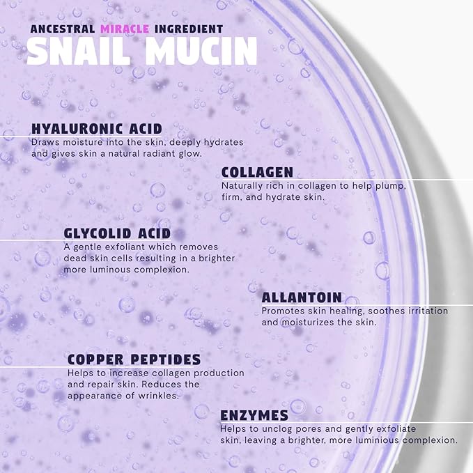 97% Snail Mucin Serum, Star Light by Zen Dew | Non-Sticky Snail Serum with Clinical Actives to Smooth, Brighten, Hydrate, Skin Repair | Cruelty Free, Made in S. Korea, 3.38 Fl Oz