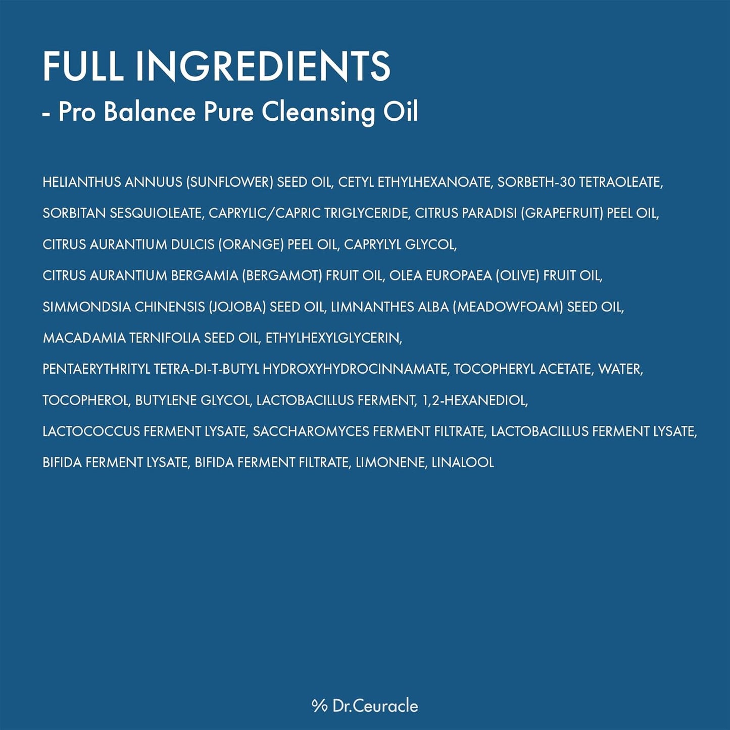 Dr.Ceuracle Pro Balance Pure Cleansing Oil - Makeup Sunscreen Remover Oil Cleanser, Korean Facial Cleanser with Hydrating Finish (155 ml / 5.24 fl. oz.)
