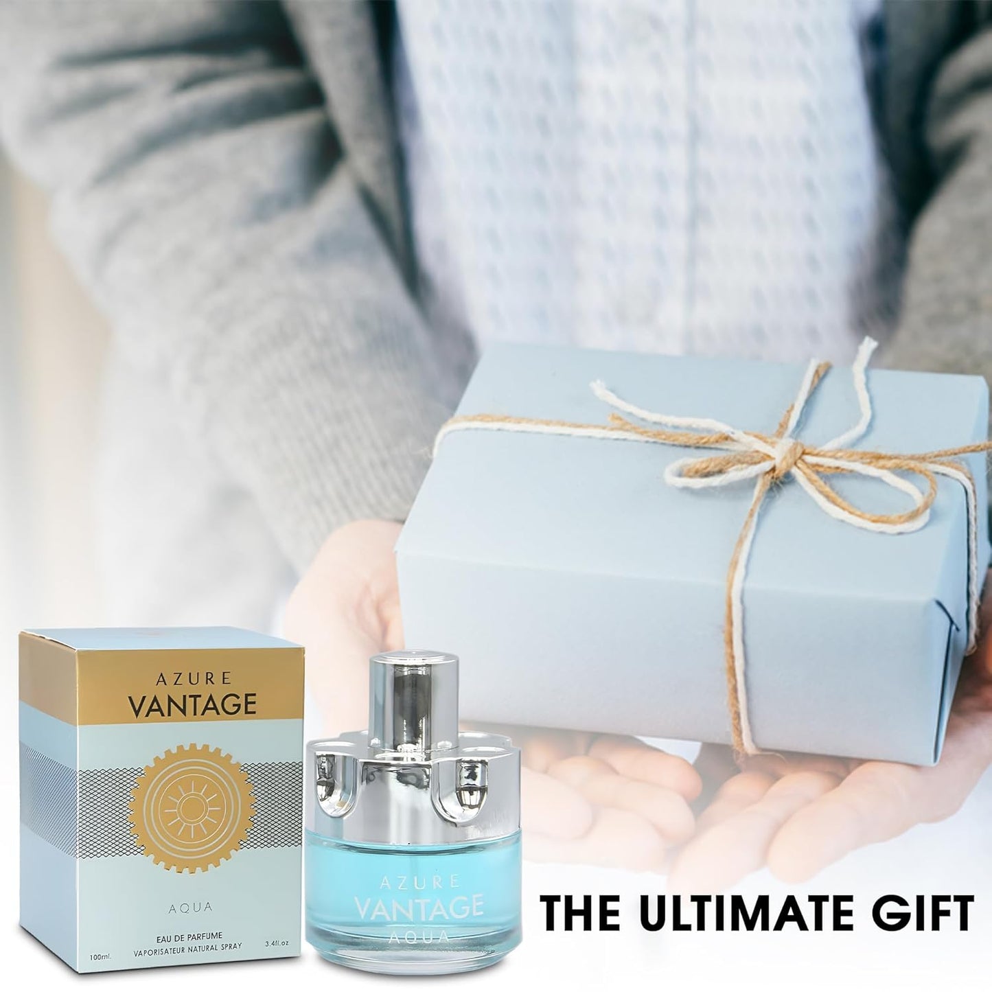 Azure Aqua Men Perfume Cologne for Men Natural Spray Masculine Scent Wonderful Fragrance Gift Eau De Parfum for Daily Use 3.4 Fluid Ounce