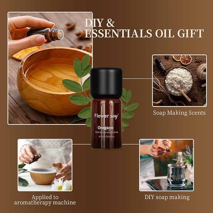 Oregano Essential Oil 0.34Oz - 100% Pure Natural MAX Undiluted Premium Therapeutic Grade Essential Oils for Diffuser/Skin Care/Massage/Hair/Toenails