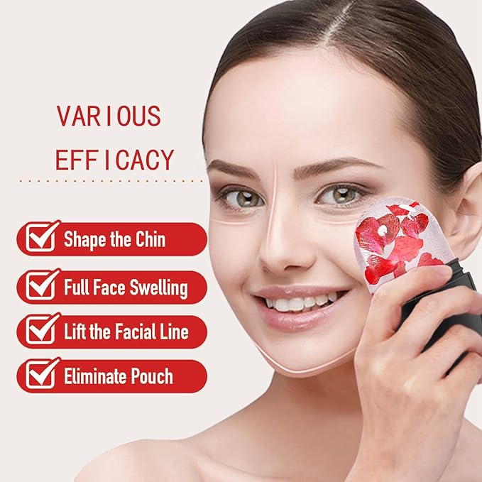 KOGITI Ice Mold for Face & Eye, Beauty Facial Roller, Puffiness Relief Massage Skin Care Tool, Ice Cube Holder (Brush-Black)