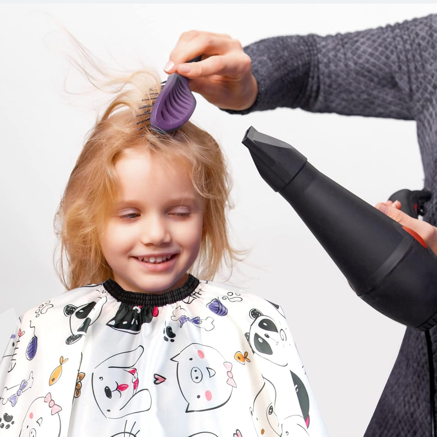 Kids Hair Cutting Cape (2 Pack) Professional Children Salon Barber Apron for Boys and Girls