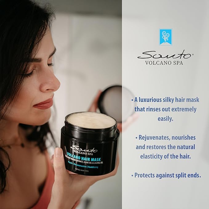 Volcano Hair Mask 200ml โ Deep Hair Mask for Dry Damaged Hair โ Reduces Breakage & Enhances Shine โ Hair Treatment Mask for Dry, Damaged & Frizzy Hair