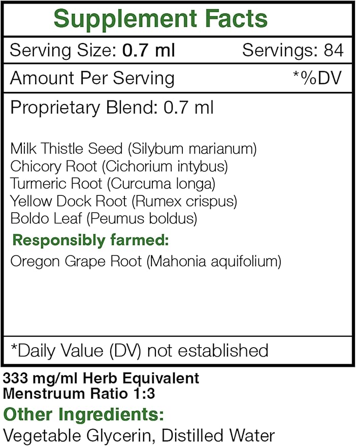 Liver Alcohol-FREE Extract, High-Potency Herbal Drops, 2 oz