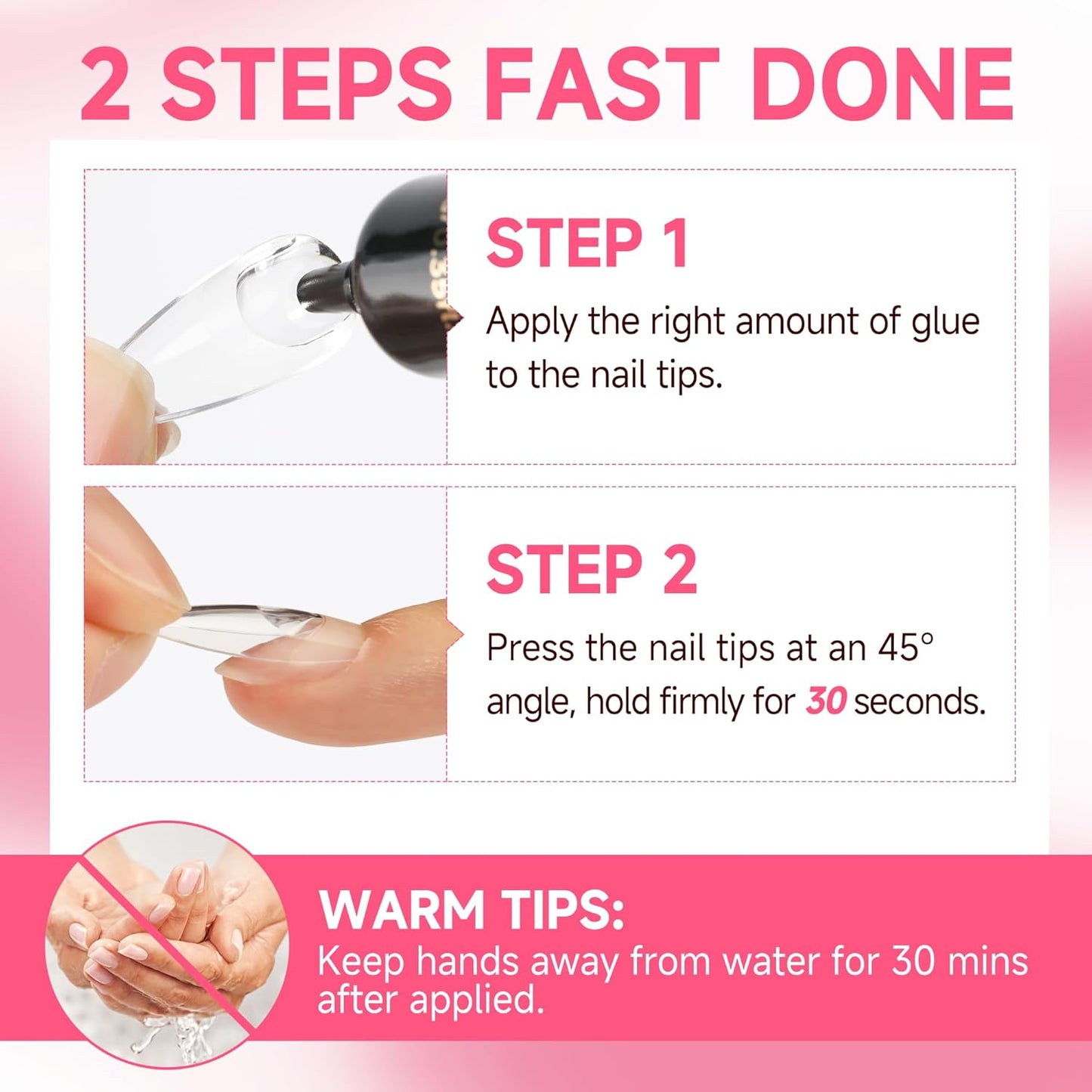 UNA GELLA Lamp-Free Semi Solid Nail Glue for Press Ons: 10ml and Soak Off Gel Nail Glue Remover for False Acrylic Nails 12ml, Super Strong G LUE Quick Removal Kit