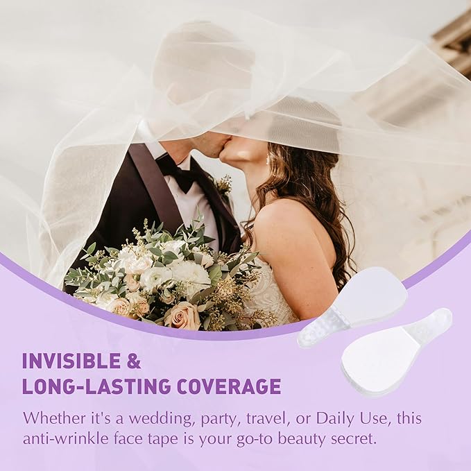 ACADA Face Lift Tape Invisible with String 120pcs Face Tapes with 15 Dark Bands Face Tapes