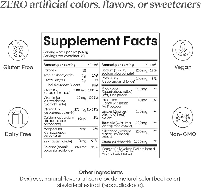 Hydralyte Liver Support + Electrolyte Mix 20 Count