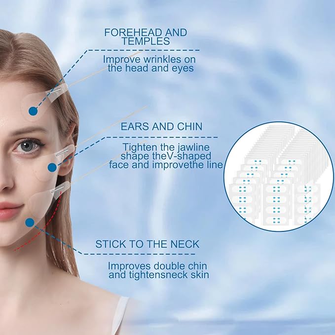 160PCS Invisible Face Lifting Tape ,neck less,eye lift tape,Eye Wrinkles,Neck Tape,Instant Lift, Wrinkle-Free,Creates A vShaped Face,Comfortable and Reusable Anti Aging Solution,Essential for Beauty