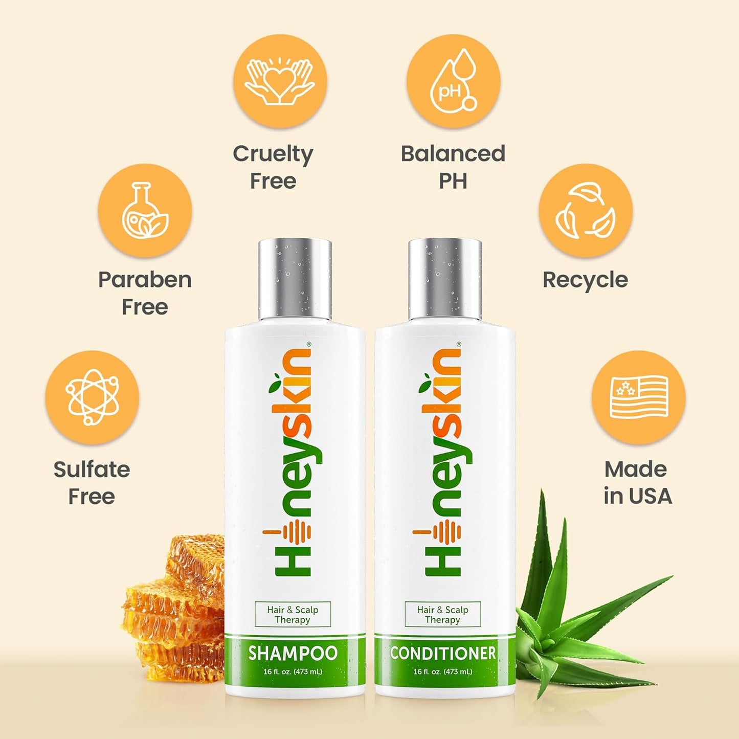 Hair Growth Shampoo And Conditioner with Manuka - Best Shampoo and Conditioner for Thinning Hair and Hair Loss - Hydrating, Sulfate-Free Shampoo and Conditioner for Color-Treated Hair and Dry Scalp