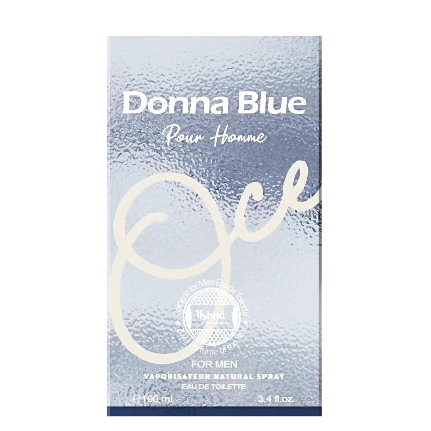 Hybrid & Company Donna Blue Pour Homme Eau De Toilette Natural Spray Vaporisateur 100ML 3.4FL.OZ