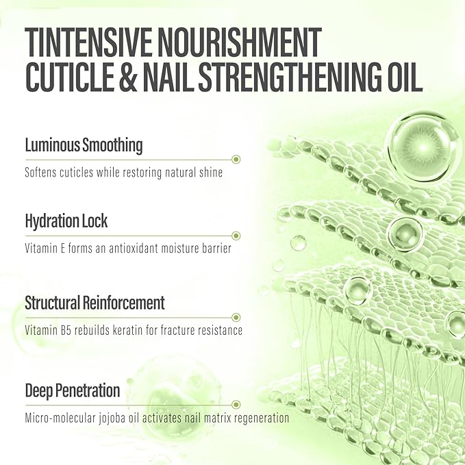 CHUCHU Nail Strengthener - Aloe Vera Nail Repair Growth Moisturizing Treatment - Natural Jojoba Vitamin B & E Cuticle Oil for Dry Cracked Nails