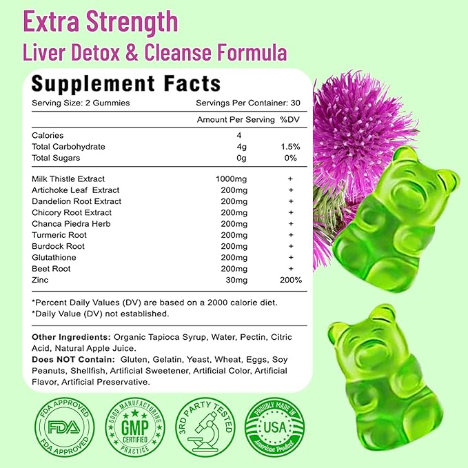 Liver Cleanse Detox & Repair Gummies, 120ct