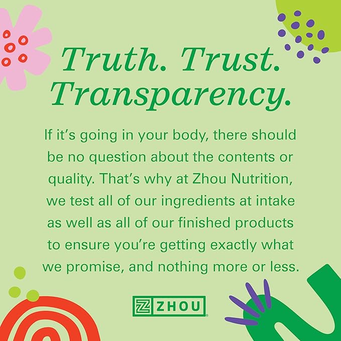 Zhou Glowfluence Hyaluronic Acid Supplement with Vitamin C and Antioxidants, Skin Elasticity and Firmness Support for Youthful Radiant Skin, Blended Supplement for Beautiful Glow, 30 Veg Caps