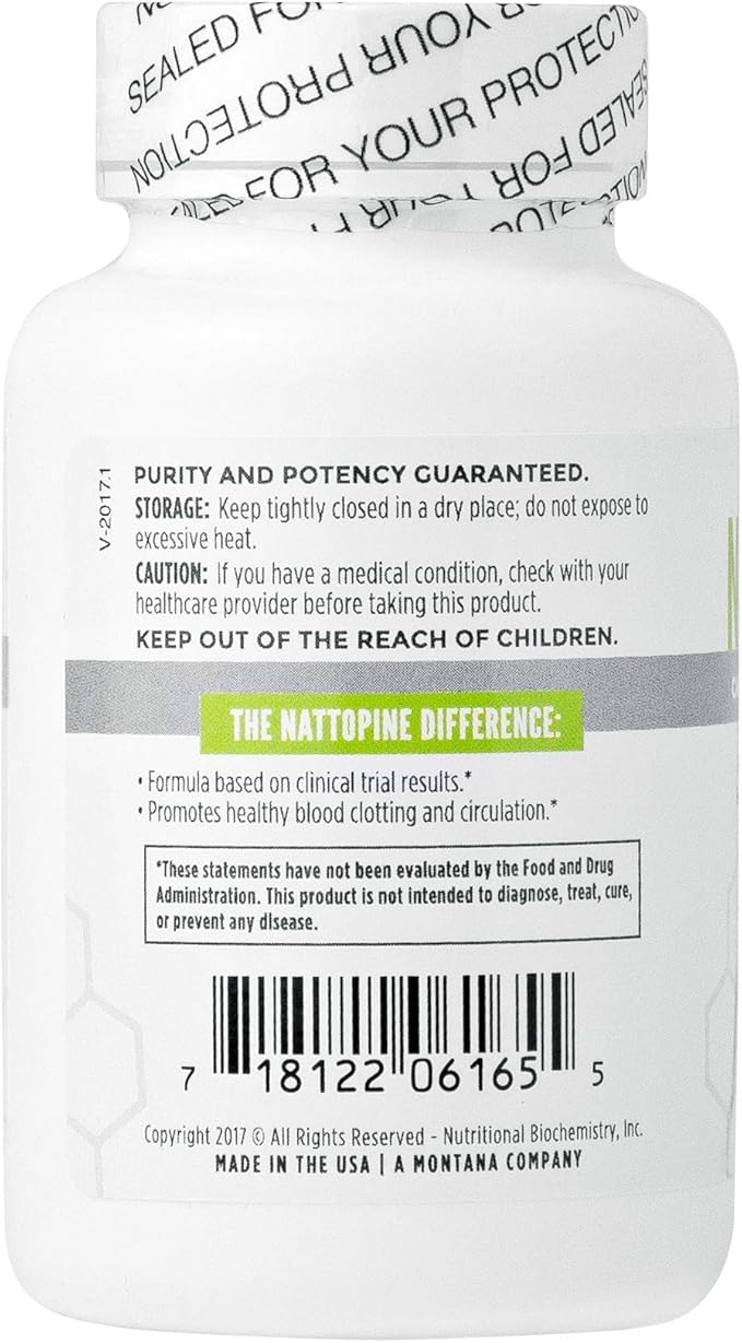 NBI NattoPine, Healthy Circulation Support for Men & Women | 60ct Veggie Capsules