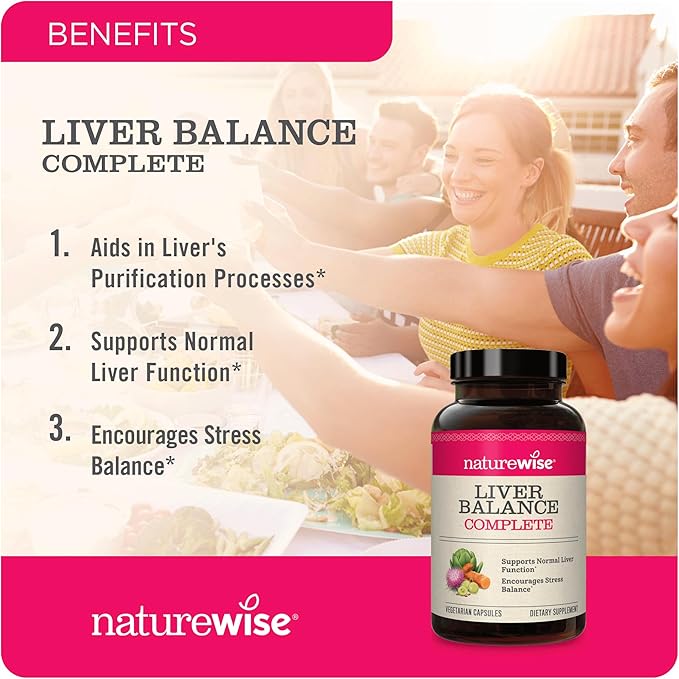 NatureWise Liver Detox Cleanse Supplement (60 (120 Veg