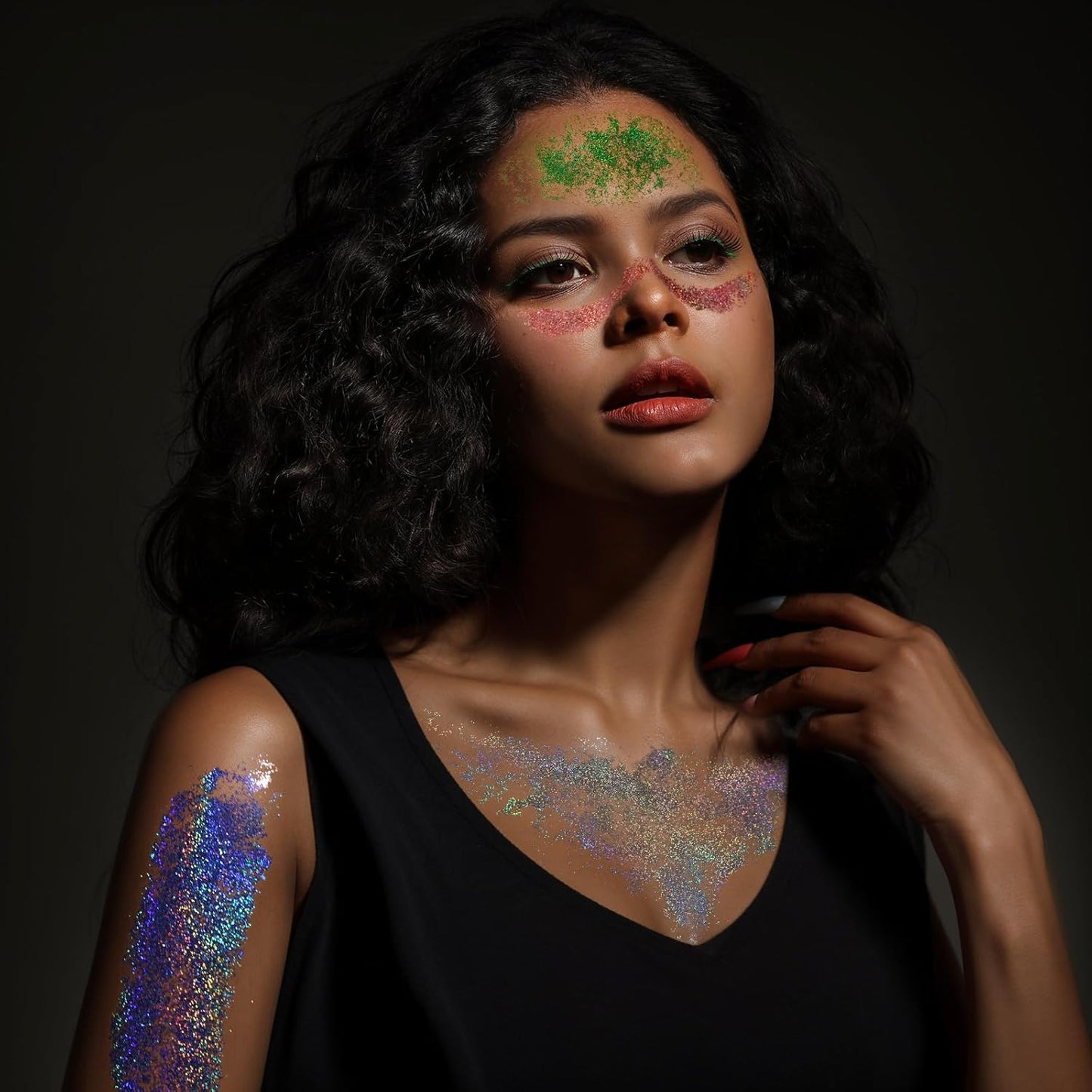 Teenitor Face Glitter Body Glitter Makeup Festival Glitter Gel, 12 Colors Face and Body Glitter Gel, Hair Glitter, Glitter for Face and Hair