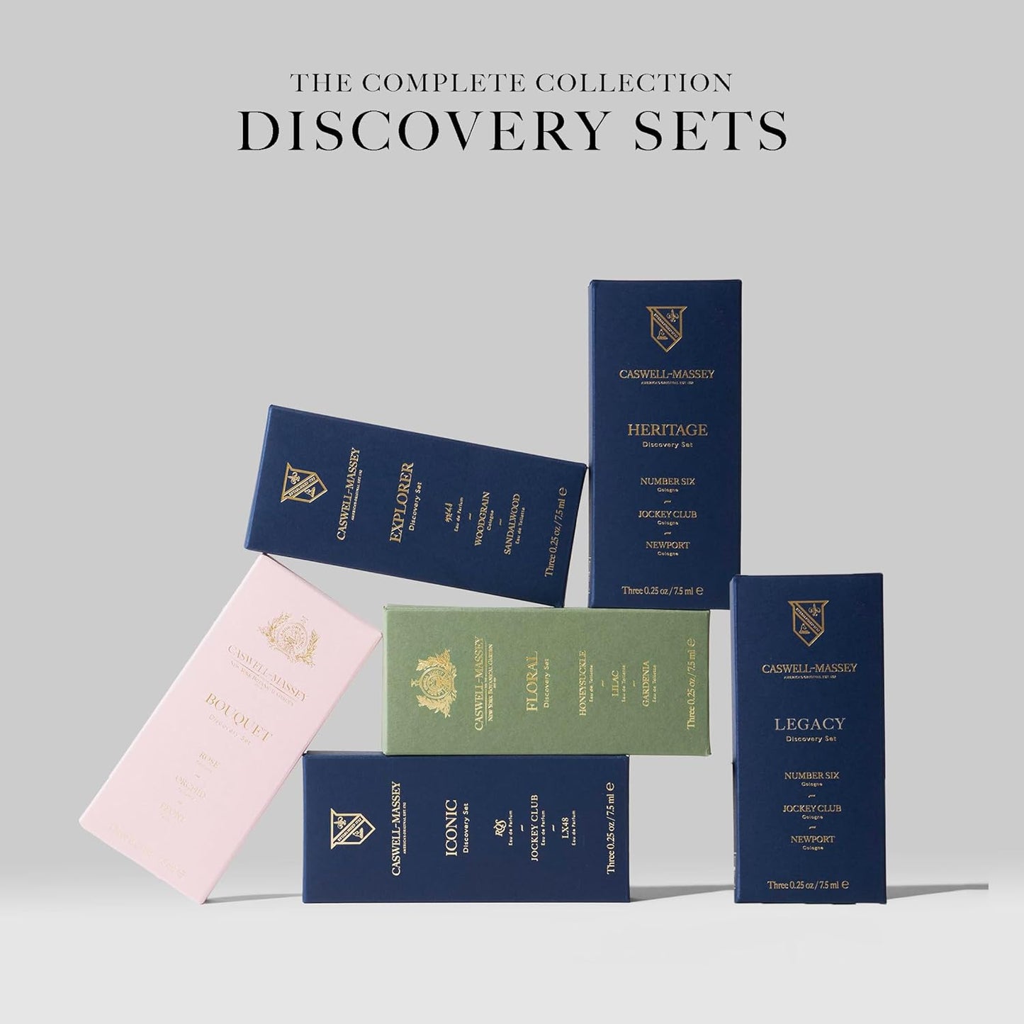 Caswell-Massey Cologne Discovery Set for Men, Travel-Size Cologne Gift Set with Woodgrain, Newport & Greenbriar Scents, Luxury Fragrance Trio, Made in USA, 0.25 Fl Oz Each