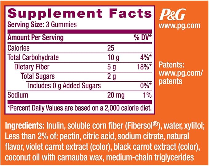 Metamucil Kids Fiber Supplement Gummies, No 5g Prebiotic 120ct Gummies