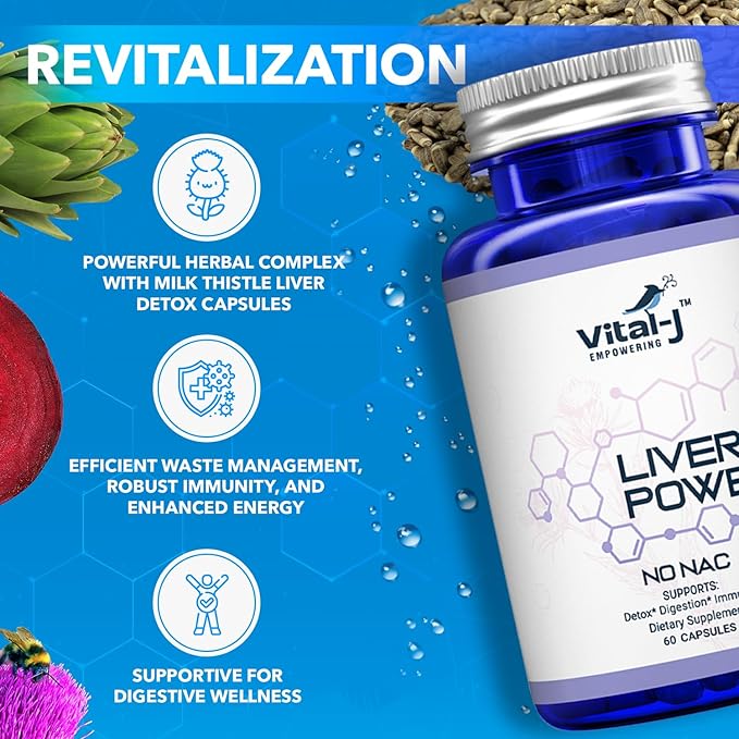 21-in-1 Liver Support Supplement, Liver Cleanse 60 Capsules