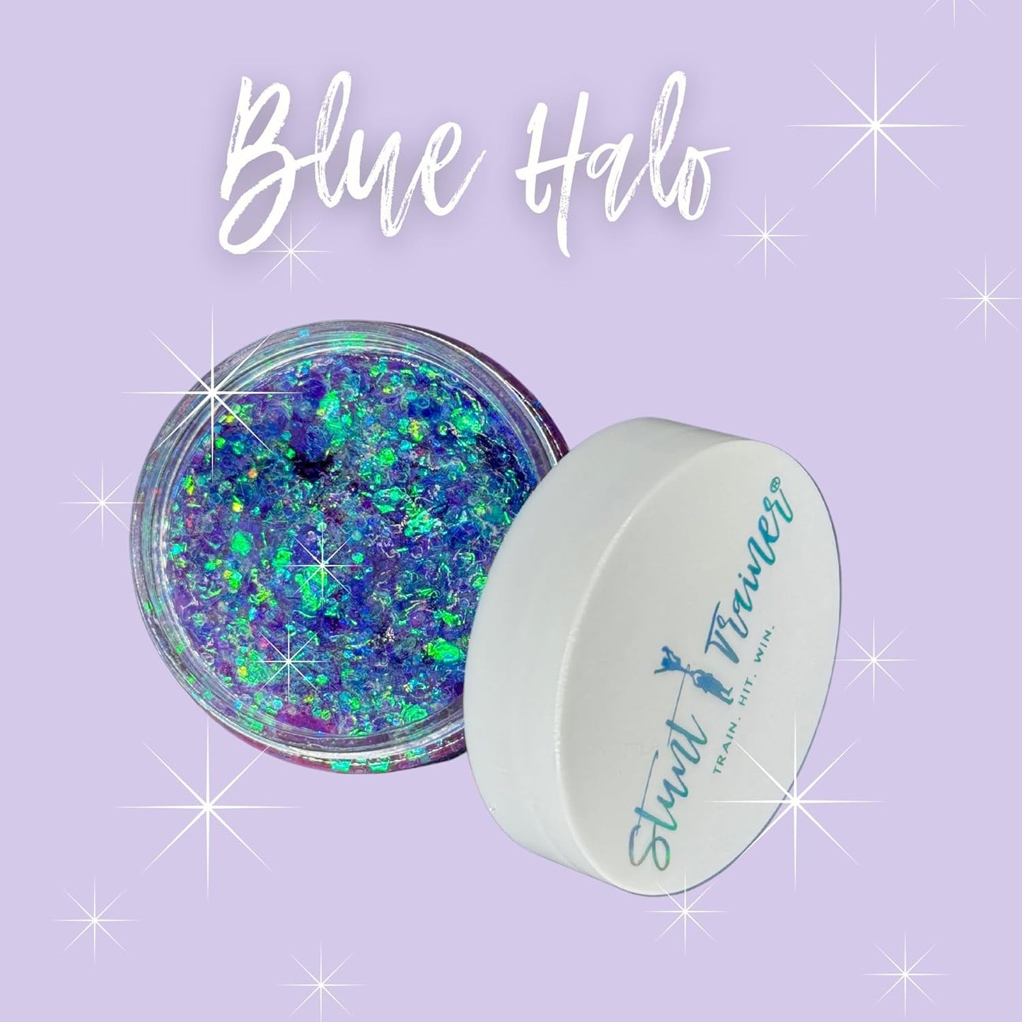 Stunt Trainer Cheer Glitter Face Body Makeup Peel Off Gel Chunky Holographic 15 Colors 1.6oz Vegan Cruelty Free Nontoxic Cheerleader Cheerleading Makeup